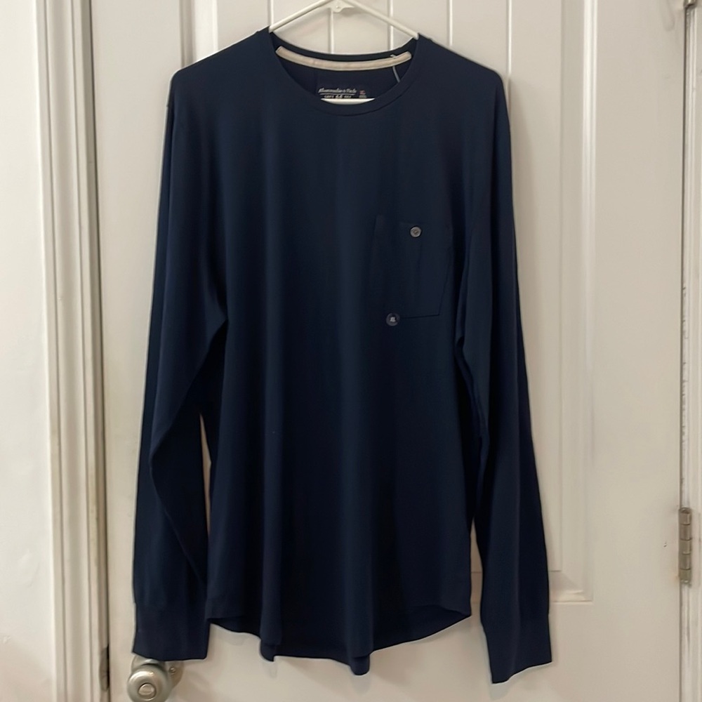 NWT Abercrombie & Fitch soft A&F tee XL Navy blue